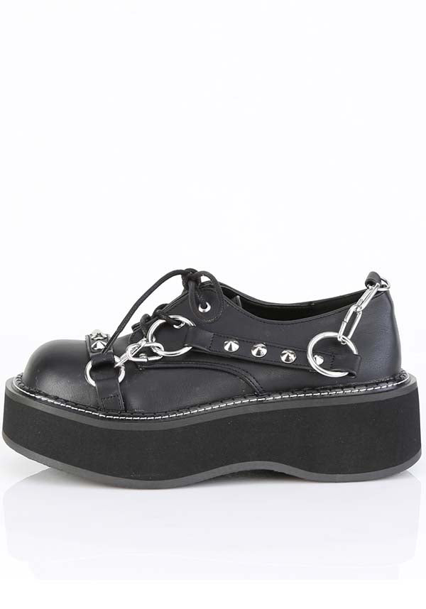 Emily-32 Women's Black Flat Shoes | Pre-order Exclusive