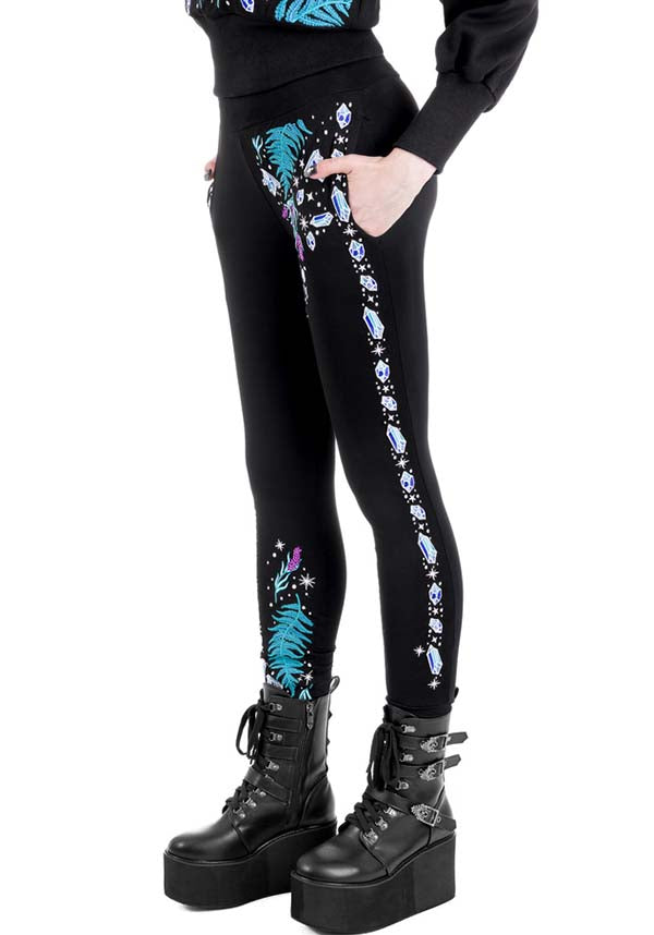 Embroidered Enchanted Forest Comfortable Sweatpants for Magic Lovers