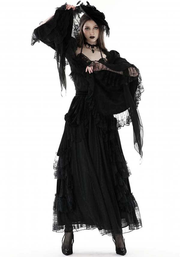 Eveline Gothic-Style Underbust Corset with Bell Sleeve Bolero Jacket