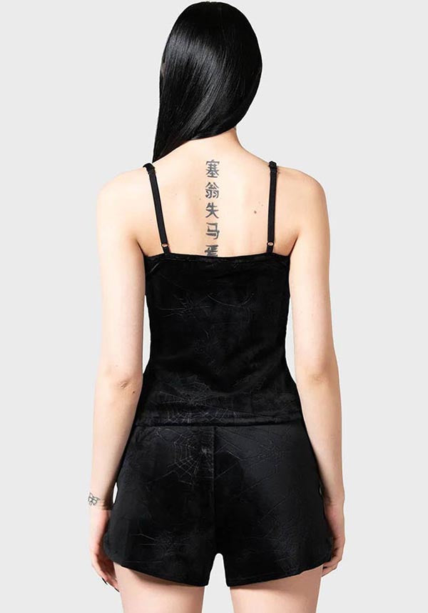 Eternal Super Soft Stretchable Sleeper Vest with Spiderweb Print