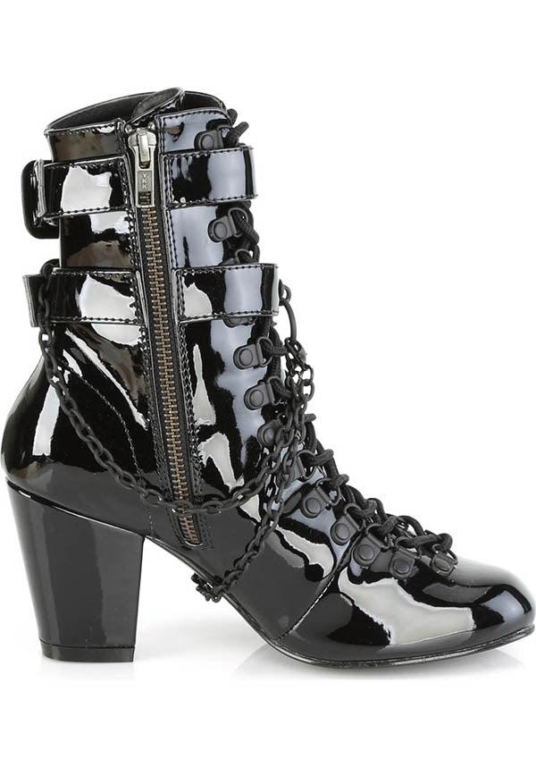 VIVIKA-128 Black Patent Leather Pre-ordered Ankle Boots