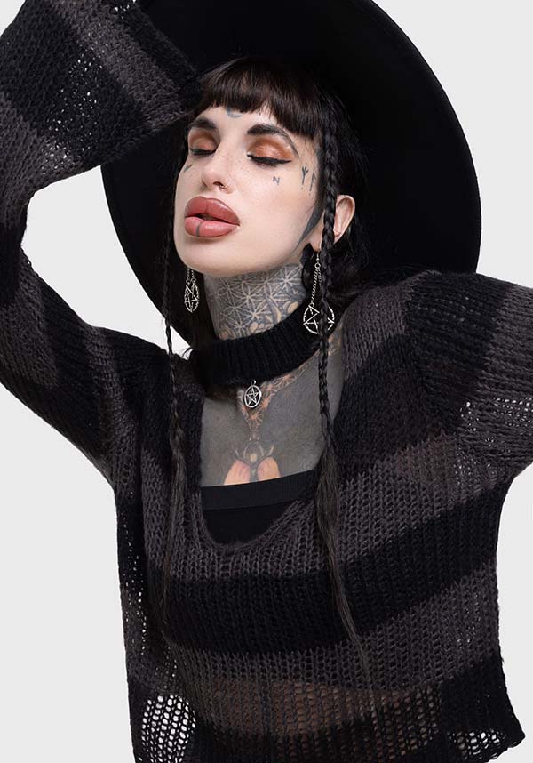 Soft and Stylish Cruel Conscience Knit Sweater with Unique Design