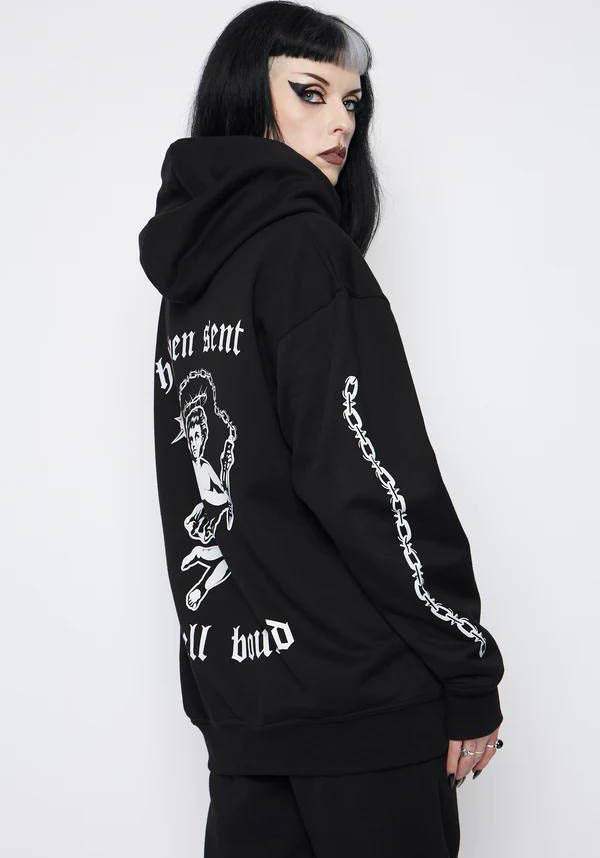 Unholy Gothic-Style Oversized Men's and Women's Hoodie
