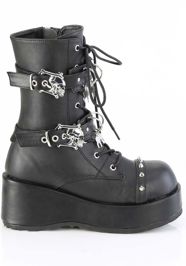 PREORDER: Black Demonia CUBBY-54 Platform Ankle Boots