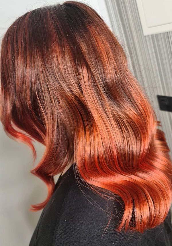 Coral Red Semi - permanent Hair Colour for Pale to Platinum Blonde Hair