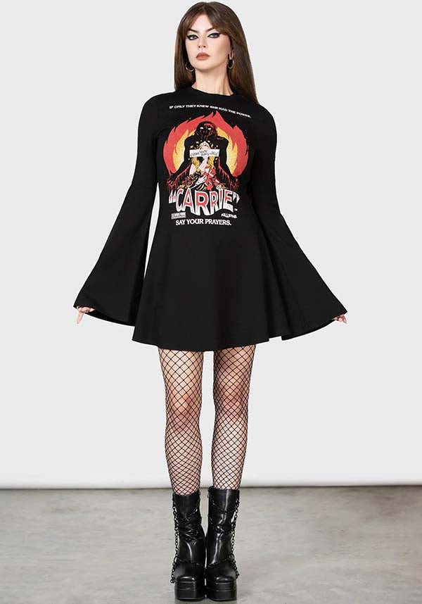 Creepy Carrie Licensed Skater Dress with Stretchy Fabric