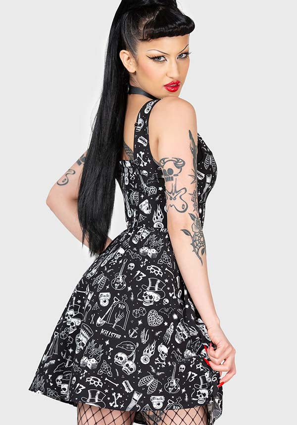 Soft and Stretch Mini Dress with Custom Print