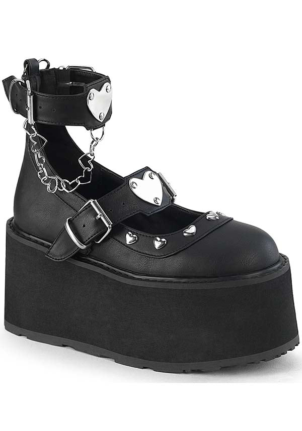PREORDER! DAMNED-56 Platform Maryjane Shoes in Black