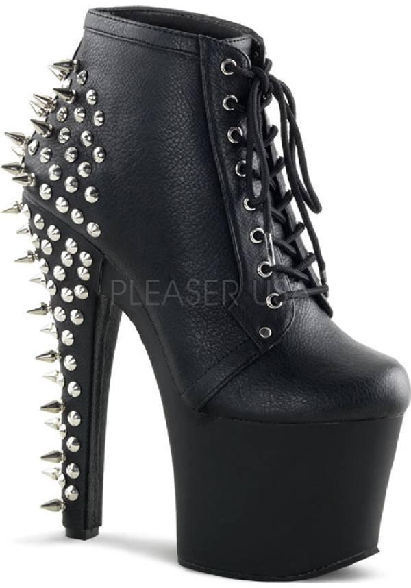 FEARLESS-700-28 Black Vegan Platform Ankle Boots - Preorder Exclusive