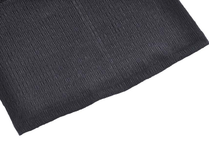 Dark in Love's Elegant Ruched Off-the-Shoulder Fatal Distressed Top