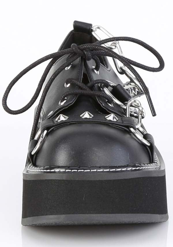 Emily-32 Women's Black Flat Shoes | Pre-order Exclusive