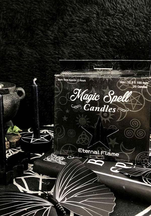 Black Eternal Flame Spell Candles - Ideal for Rituals and Decor