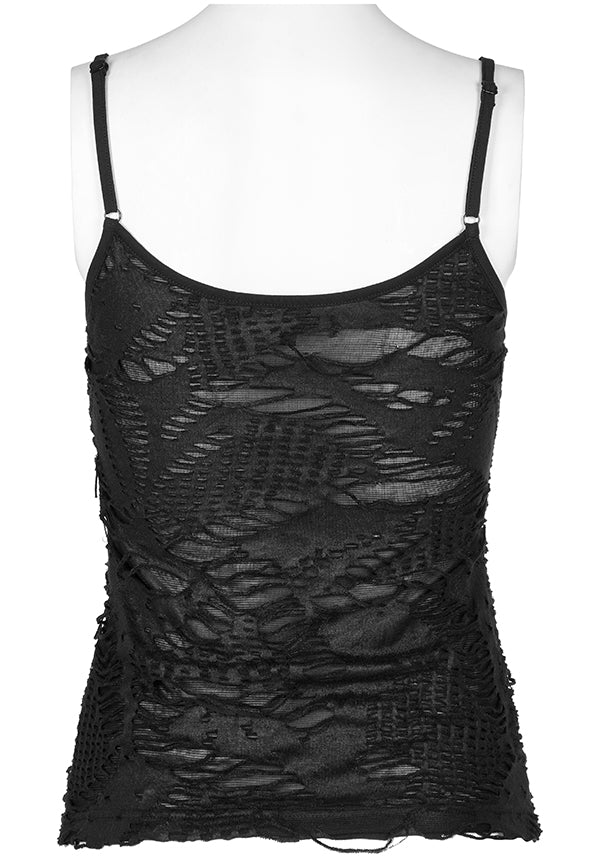 Punk Rave Vira Distressed Women's Fashionable Knitted Top