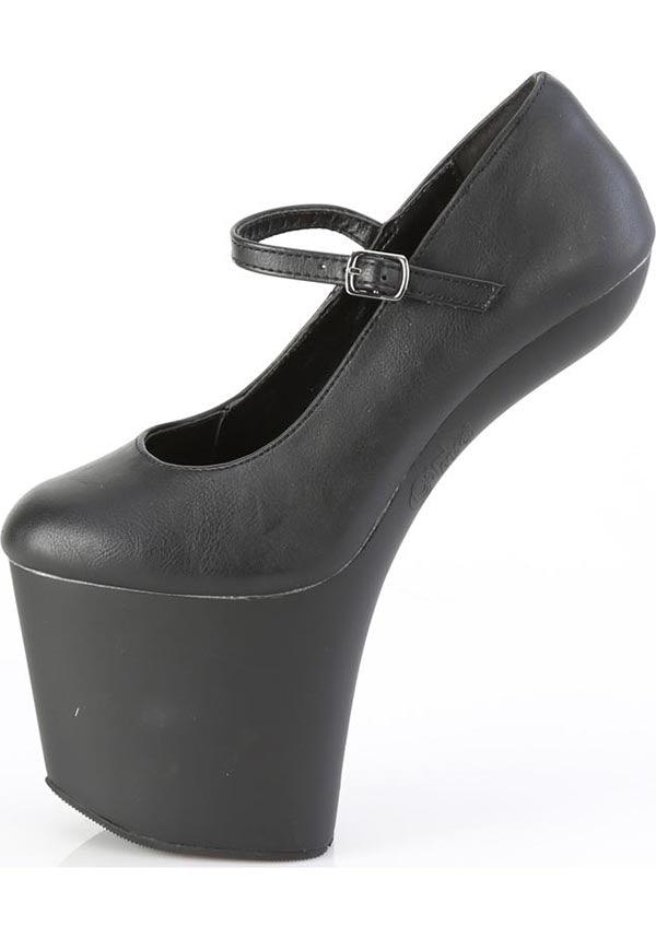PREORDER! CRAZE-880 Platform Heels in Black Faux Leather