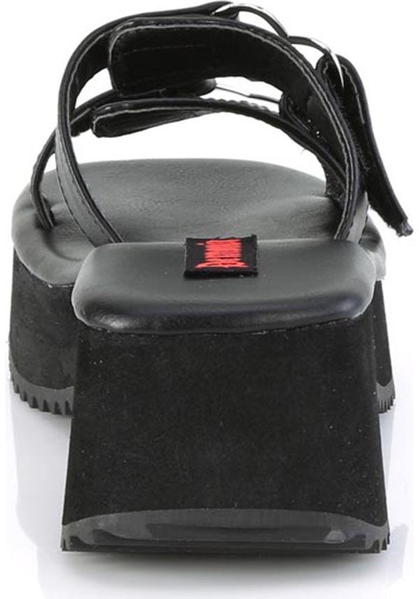 Black Vegan Leather FLIP-12 Slide Sandals - Preorder Now