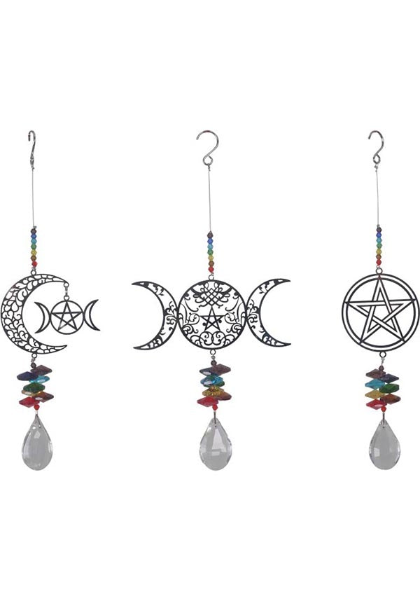 Exquisite Crystal Lasercut Wiccan Suncatchers for Home Decor