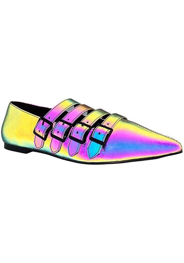 Strangecvlt Reflective Coven Flats - Stylish and Safe Footwear