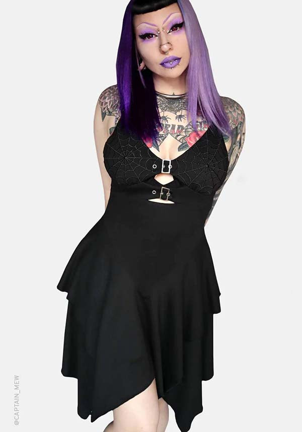 Venom Themed Mini Bodycon Dress - A Perfect Addition for Hot Goth Summer