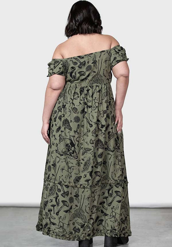 Forestine Women's Maxi Dress with Cottage Core Pattern