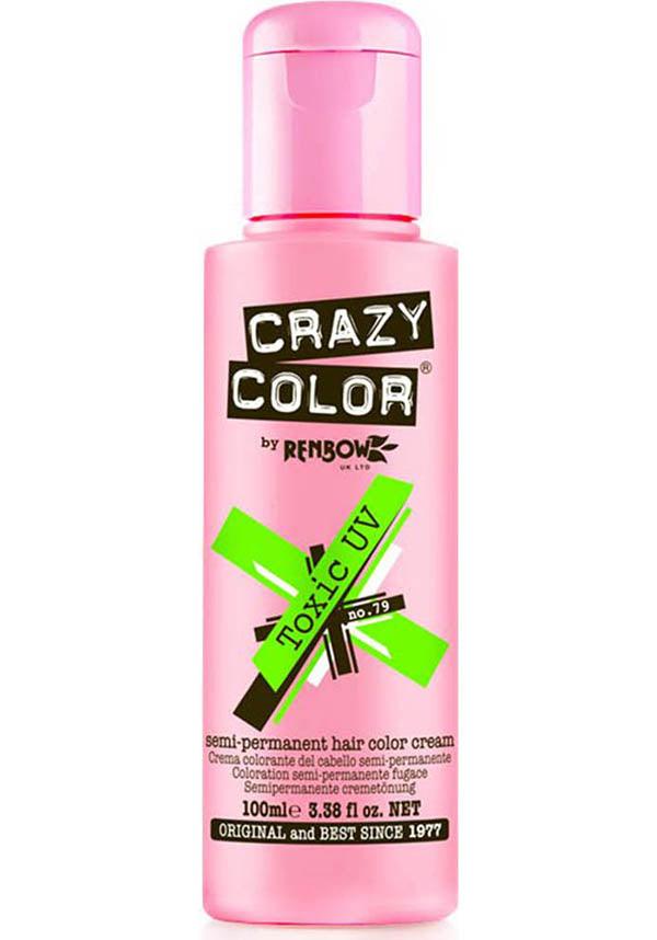 Toxic UV Semi - permanent Ultra Glowing Green Hair Colour for Bold Stylists
