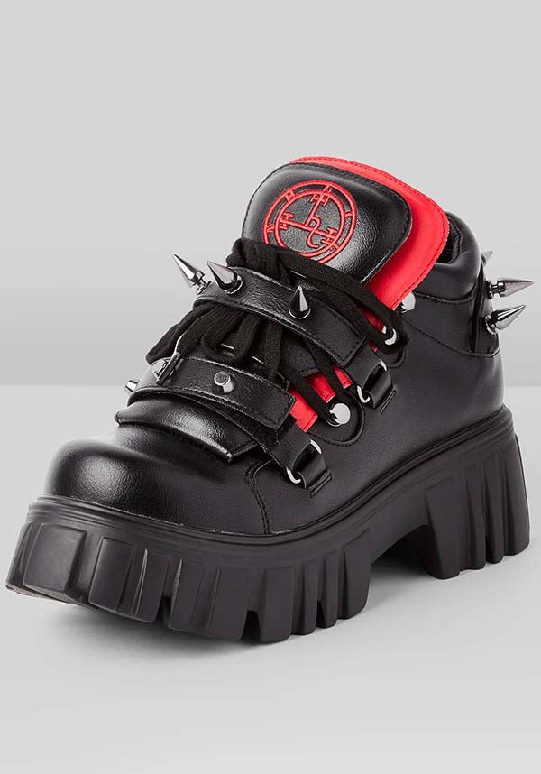 Torment Faux Leather Chunky Sneakers with Studded Details