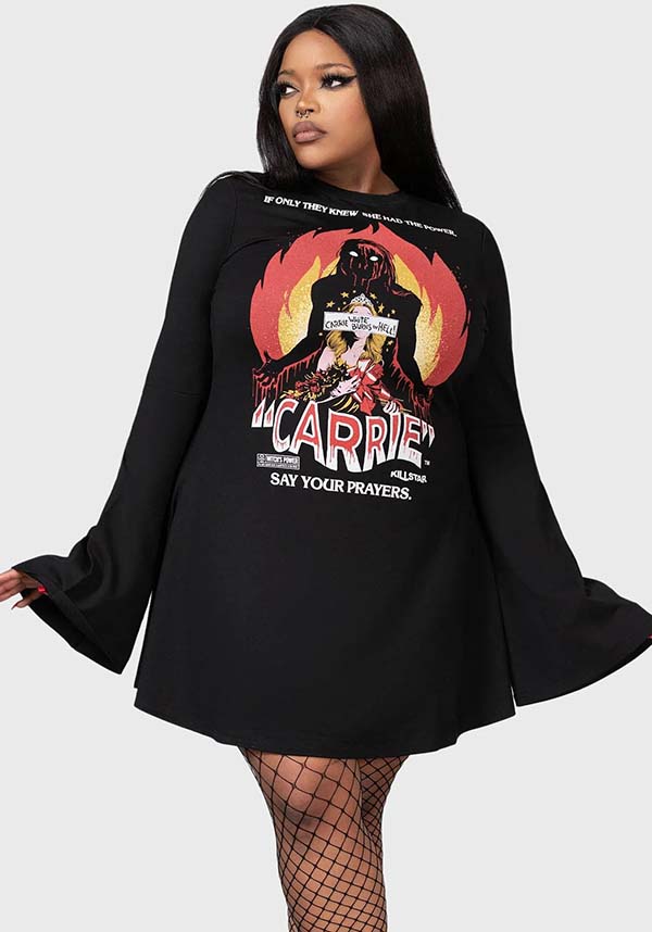 Creepy Carrie Licensed Skater Dress with Stretchy Fabric