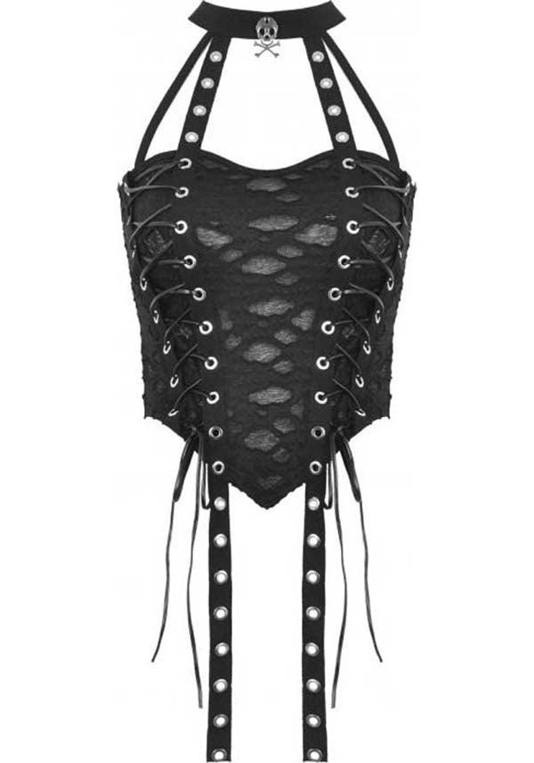 Unique and Eye - catching Complicated Halter Top for Fashion Lovers