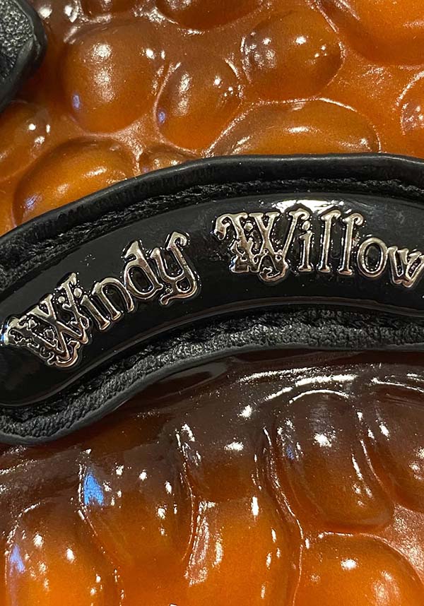 Windy Willow Glossy Orange Toad Design Handbag for Fashion Enthusiasts