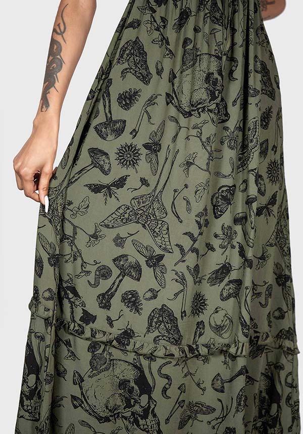 Forestine Women's Maxi Dress with Cottage Core Pattern