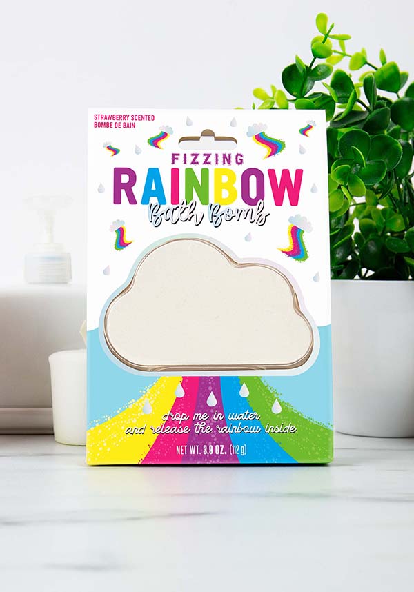 Vibrant Fizzing Rainbow Cloud Bath Bomb for a Cheerful Tub Time