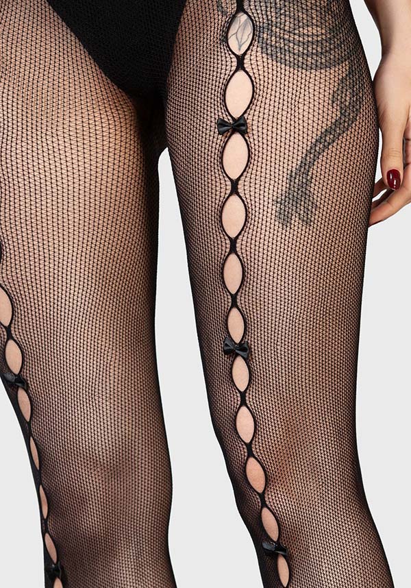 Empty Promise Women's Stretchable Reversible Fitted Fishnet Tights