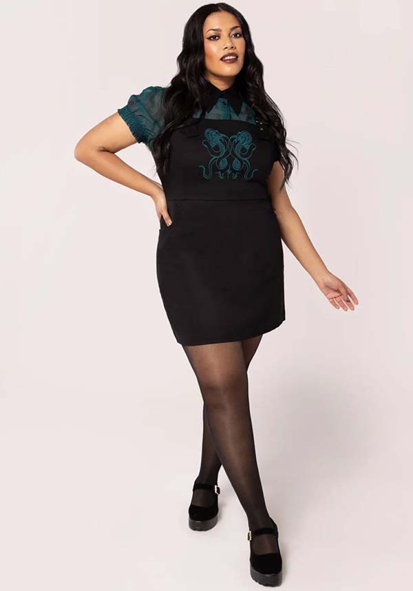Hell Bunny Venom Black Mini Dress for Gothic Style Enthusiasts