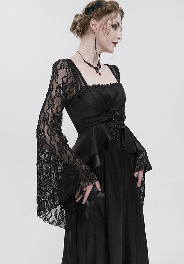 Esmerée Elegant Evening Dress for a Regal Goth Look