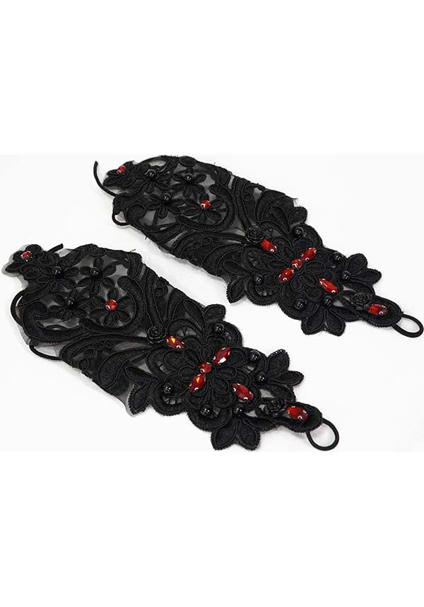 Countess Elegant Lace Gloves for a Striking Look