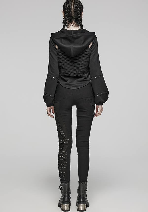 Eris Techwear Futuristic Mesh Blend Hoodie for Modern Style
