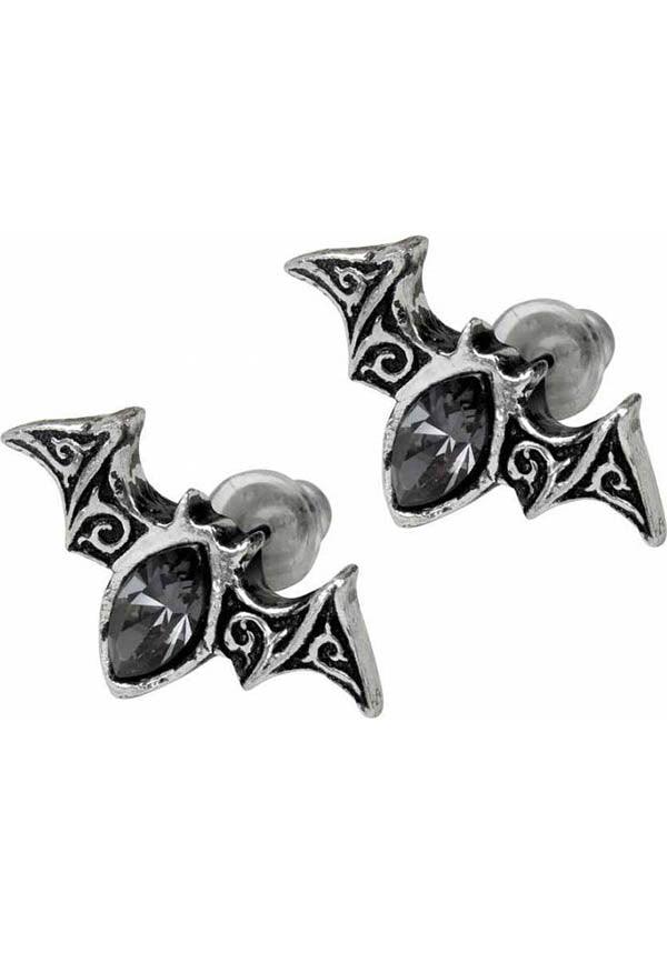 Viennese Nights Gothic Style Pewter Ear Studs for Fashion Lovers