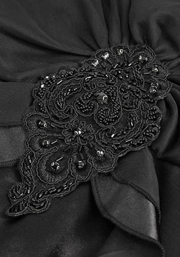 Esmerée Elegant Evening Dress for a Regal Goth Look