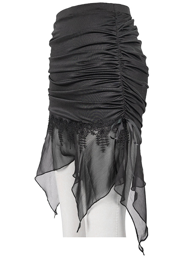 Devil Fashion's Cry Me A River Gothic Fishtail Skirt for Stylish Women