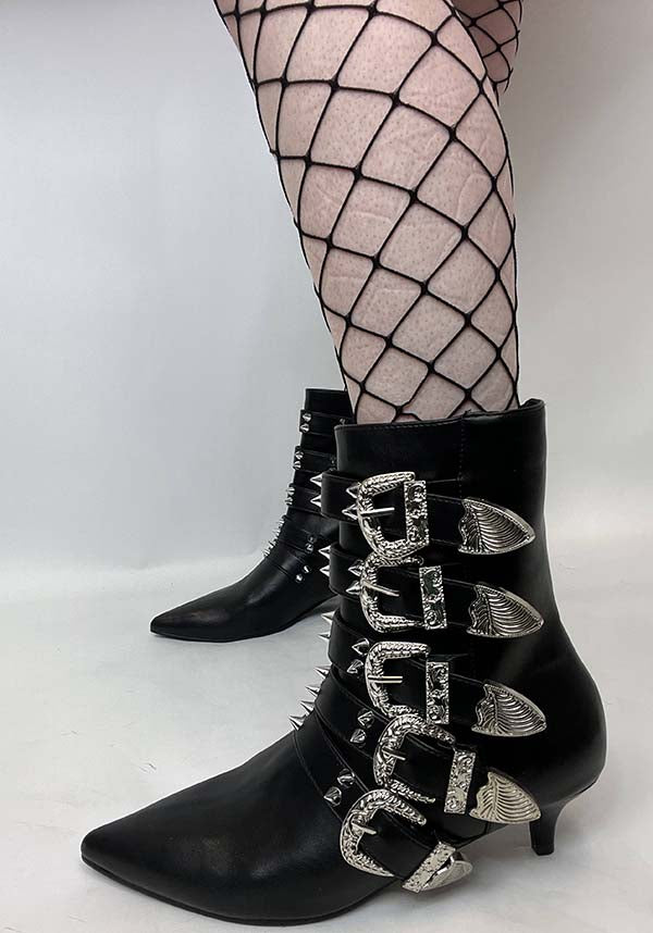 Summer Must-Have Traitor Zone Spiked Heeled Punk Boots