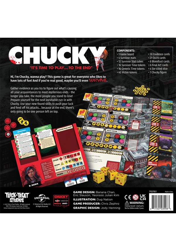 Child's Play 2: Licensed Chucky Board Game for 2 - 4 Players