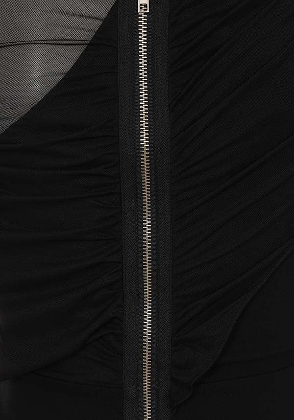 Necessary Evil Venus-Style Wrapped Mesh Mini Dress for Fashion-Forward Women