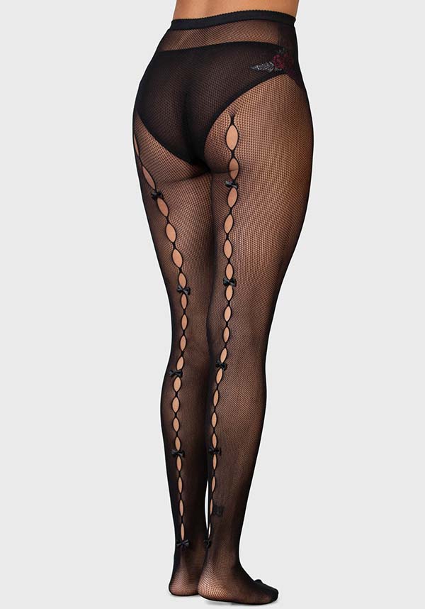 Empty Promise Women's Stretchable Reversible Fitted Fishnet Tights