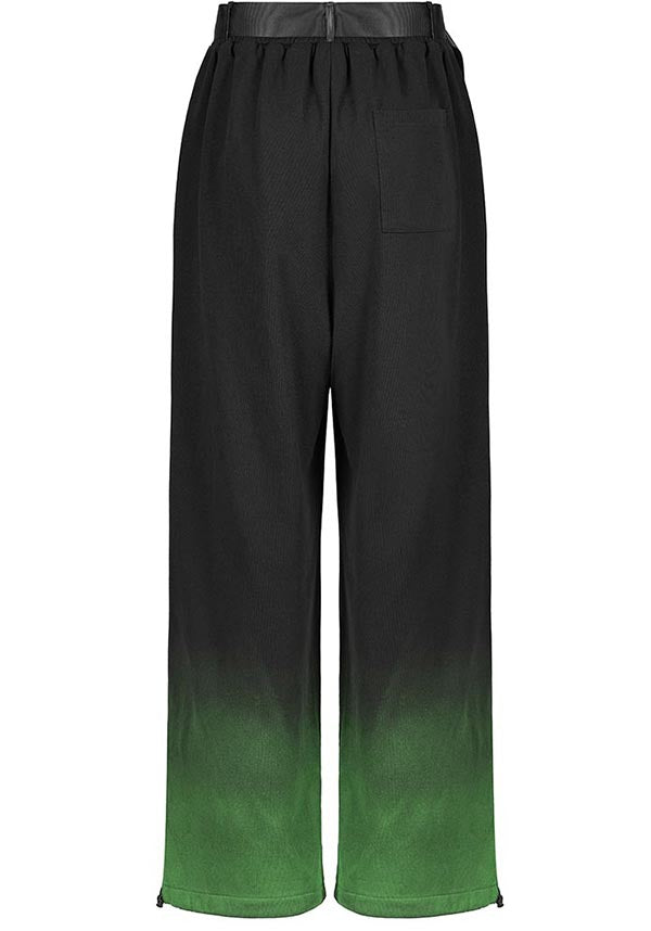 Eternal Eventide Green Casual Streetwear Pants with Elastic Waist