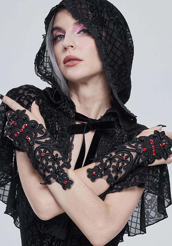 Countess Elegant Lace Gloves for a Striking Look