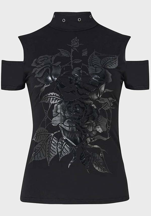 Evernight Fashionable TOP with Floral Gloss Print