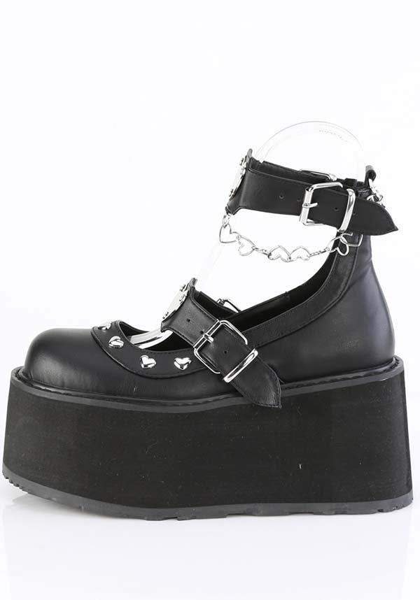 PREORDER! DAMNED-56 Platform Maryjane Shoes in Black