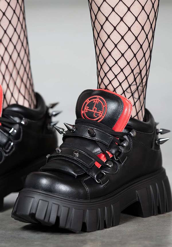 Torment Faux Leather Chunky Sneakers with Studded Details