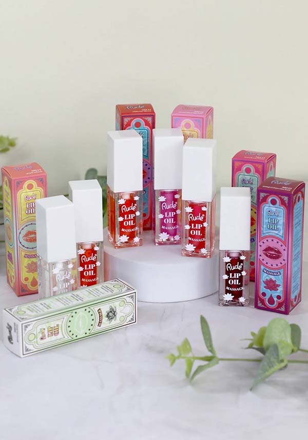 Rude Cosmetics Chillaxin’ Cherry Flavored Lip Oil for a Moisturizing Lip Massage