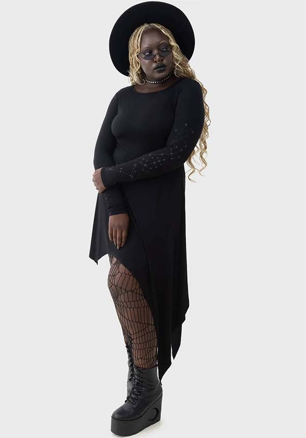 Crescent Doom Star - Inspired Midi Dress