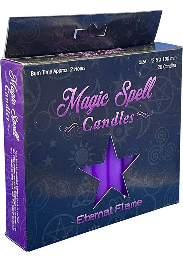 Purple Eternal Flame Magic Spell Candles for Rituals and Decor